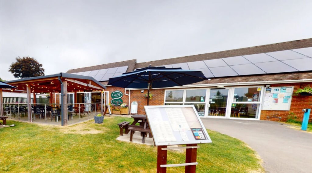 Solar PV installation at Caffi Wylfa in Chirk