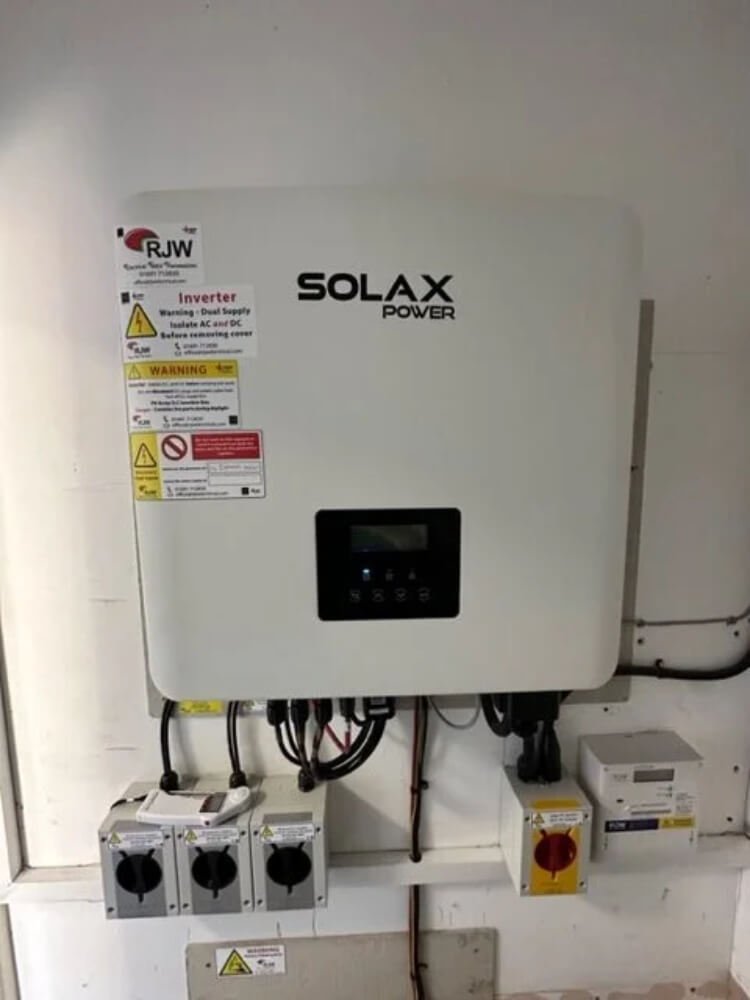 Solax Power unit for Solar panels installed in Chirk